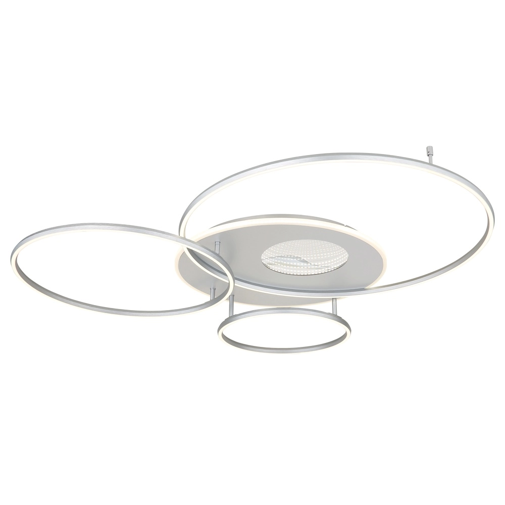 Moderne Deckenlampe Invertina Silbergrau 126 cm