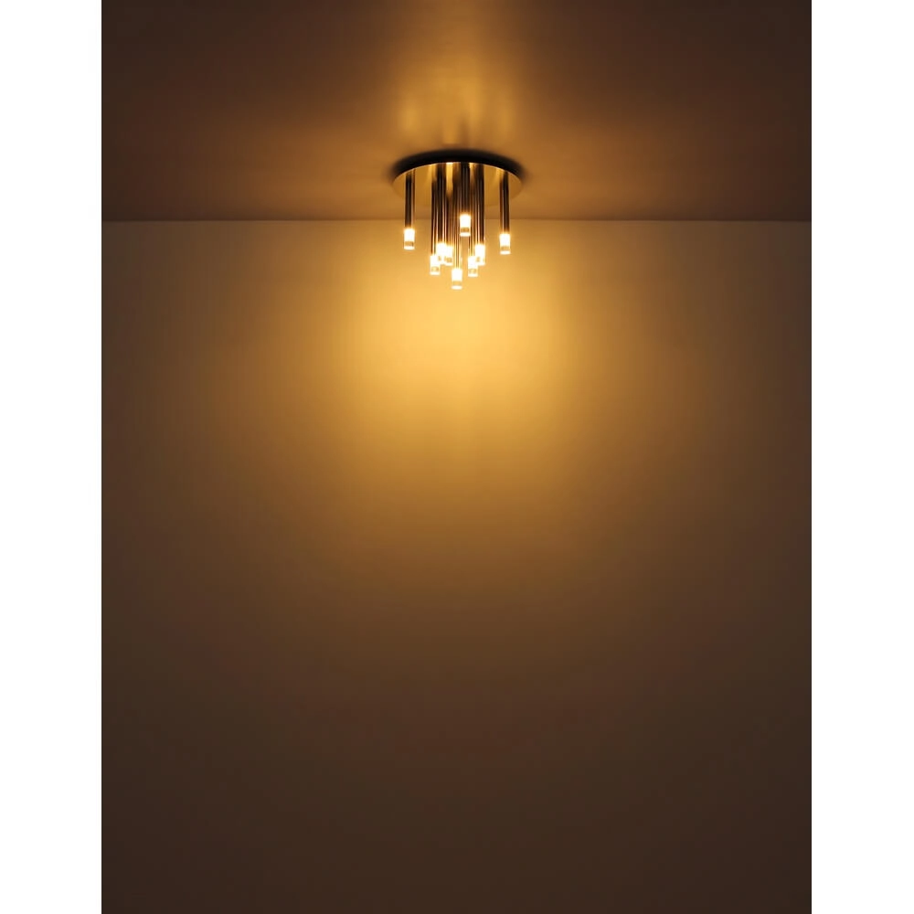 Design-Pendelleuchte Ryan 9-helles Nickel Globo 9007371478057
