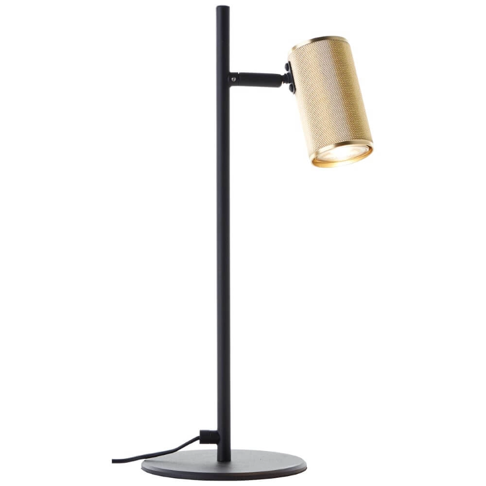 Schwarz mit goldener Tischlampe Marty