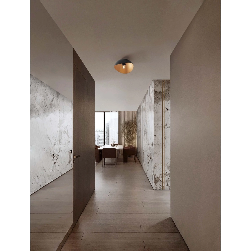 Deckenlampe Opsi schwarz mit gold Ø 30cm Lyora 5212017458056
