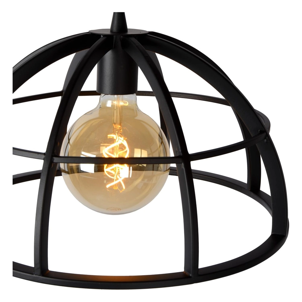 2-Licht Pendellampe Dikra Industriell Schwarz Lucide 5411212761019