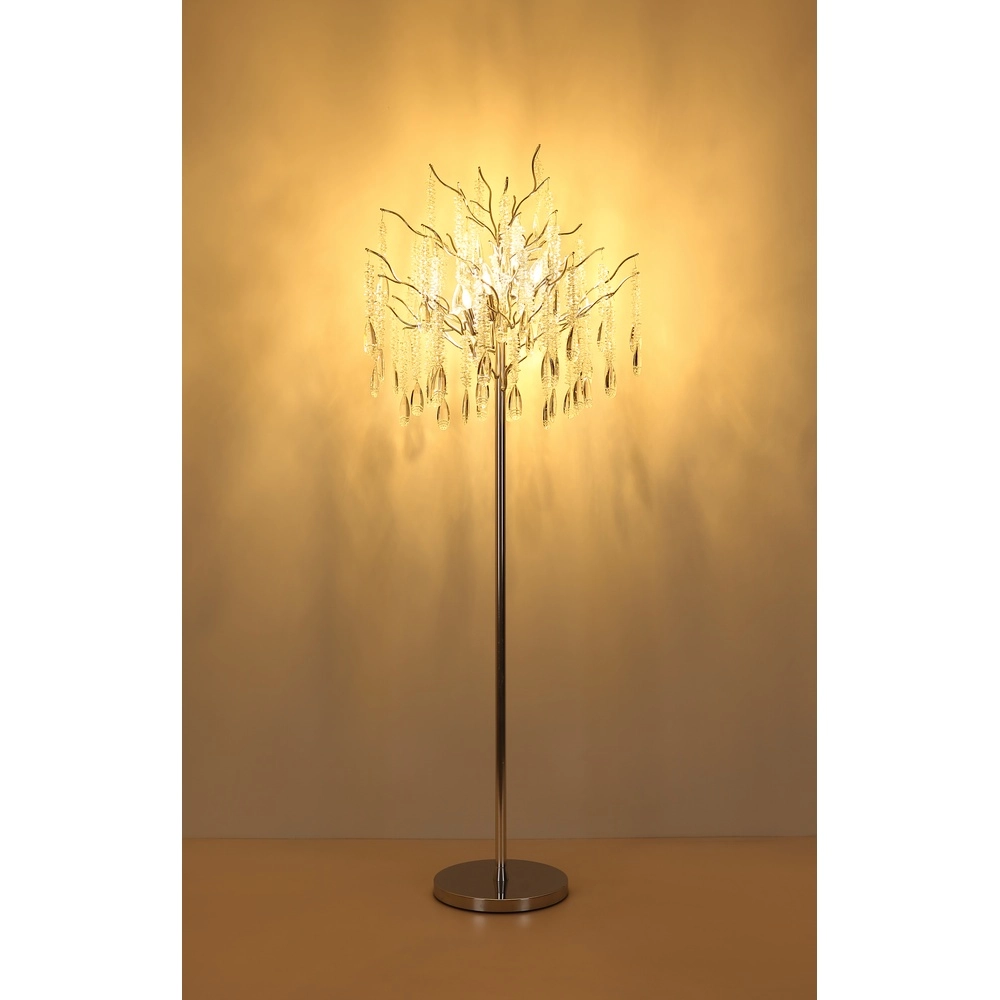 Stehlampe Kinga silbergrau Ø 55 cm Globo 9007371570010