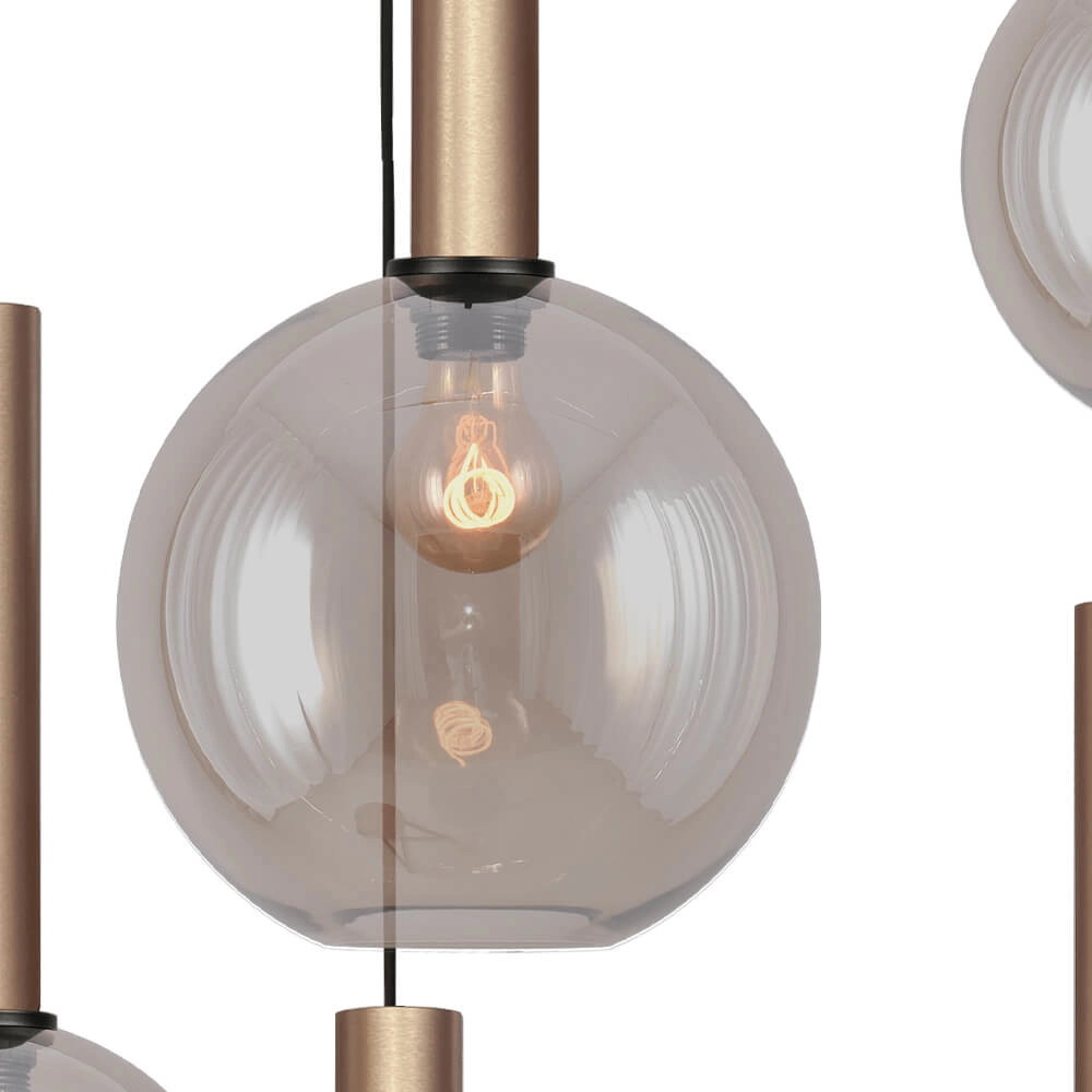 Vide-Hängelampe Bella 2 5 Lichter mit goldenen Linsen Masterlight 8718121340685
