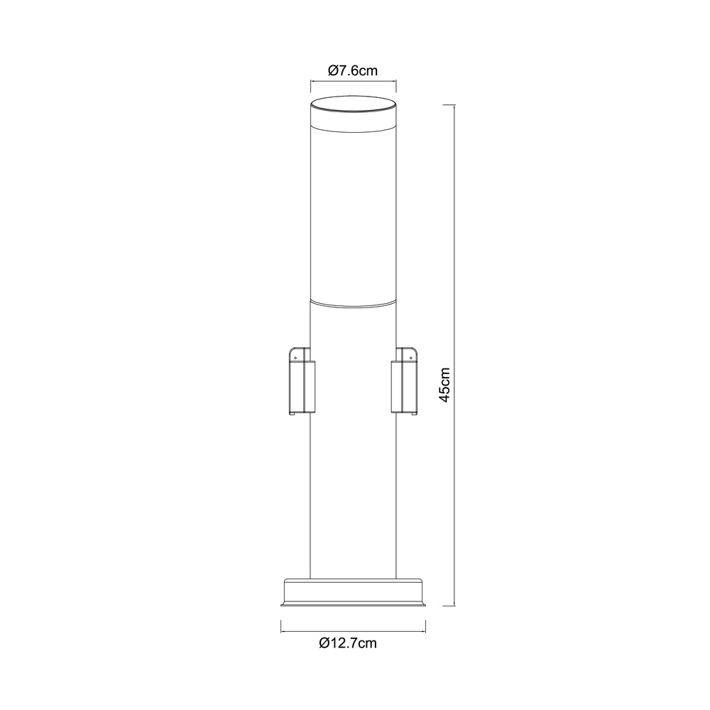 Gartenlampe Boston Edelstahl mit Sockel Globo 9007371123926