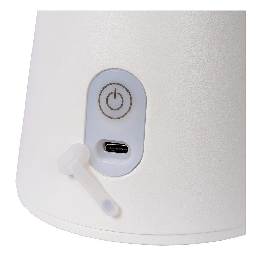Weiße Tischlampe La Donna Wiederaufladbare Geräte Lucide 5411212271778