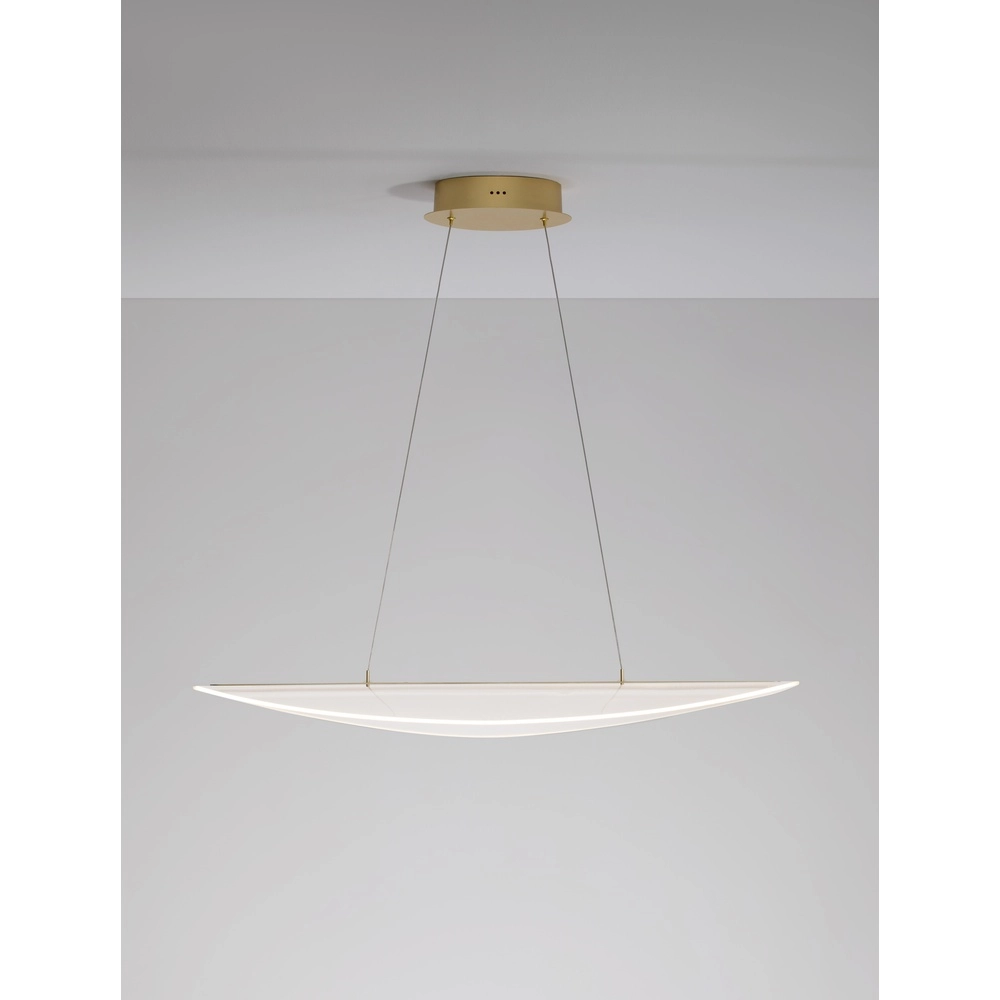 Pendelleuchte Agos gold mit Kunststoff breit Lyora 5212017439413