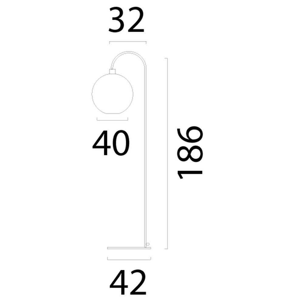 Stehlampe Corda Schwarz 186 x 40 cm Masterlight 8718121330792