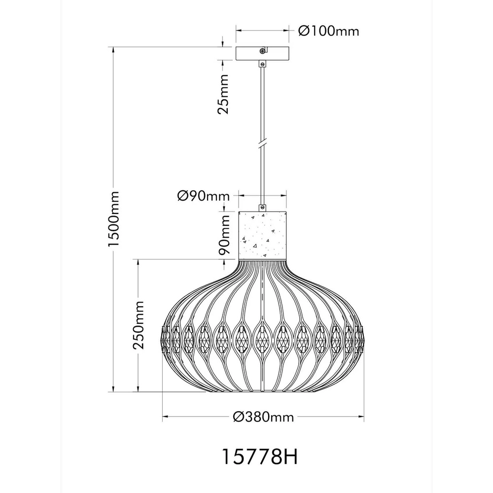 Pendellampe Dorthy Country Black Globo 9007371578061