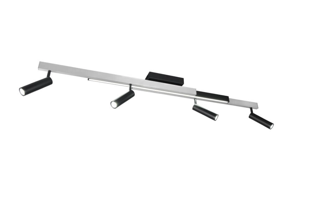 4-flammiger LED-Spot Zeno Metall mit Schwarz Trio 4017807614619