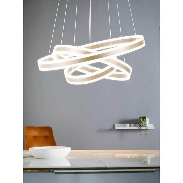 Pendelleuchte Tonarella 3-Ringe Champagner Stars of Light 9002759393144
