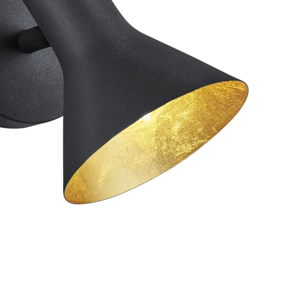 Deckenstrahler Nina schwarz mit gold Trio 4017807298840