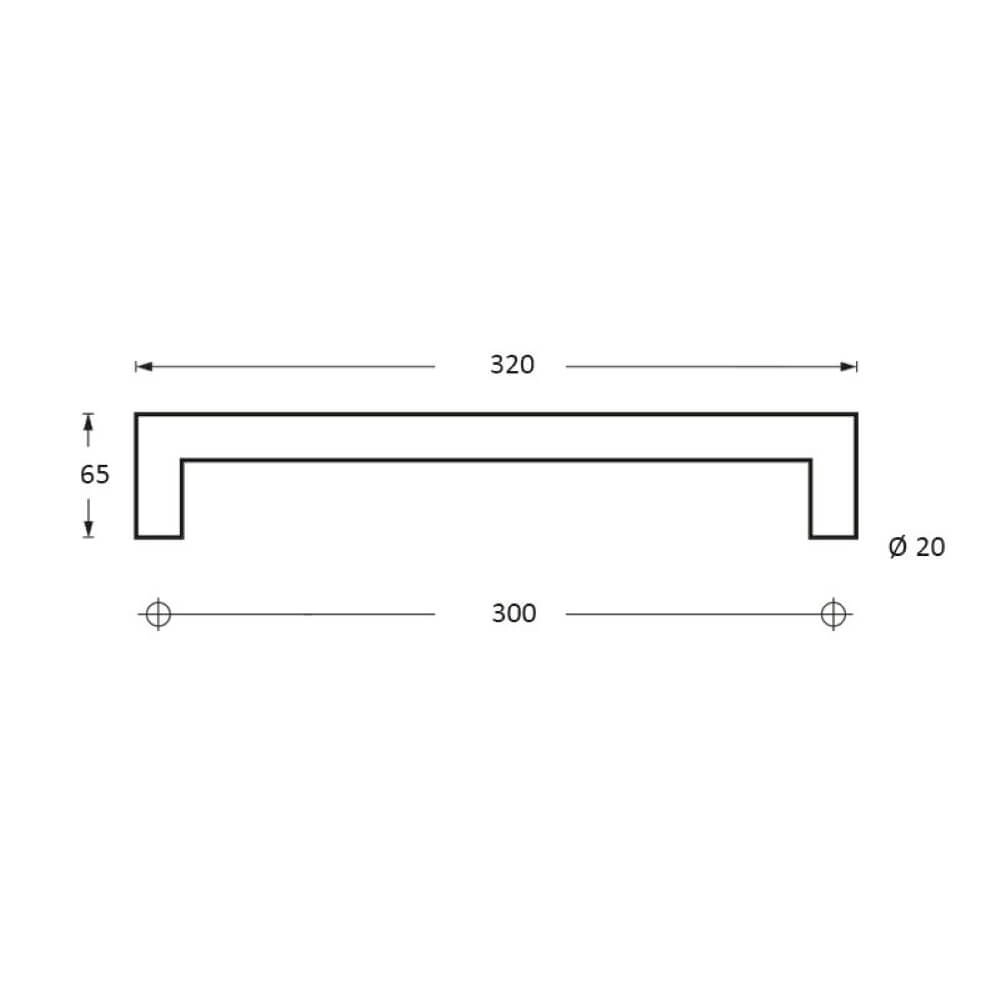Türgriffe gerade Gripon 32cm Edelstahl Intersteel 8714186334690