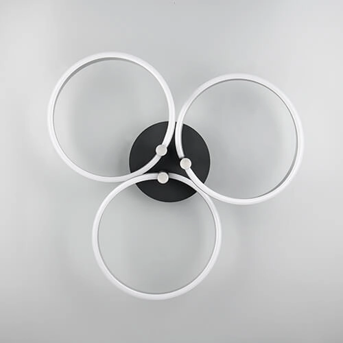 Geschwungene LED-Deckenleuchte Caruso Edelstahl – Ø 65,5 cm Trio 4017807612974