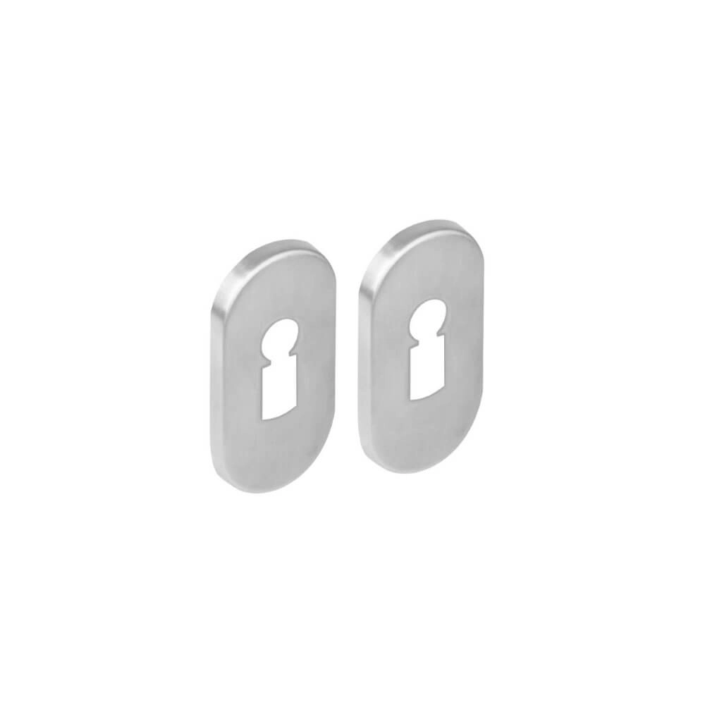 Set mit 2 Schlüsselrosetten Tira ovaler Edelstahl 4mm Intersteel 8714186635407