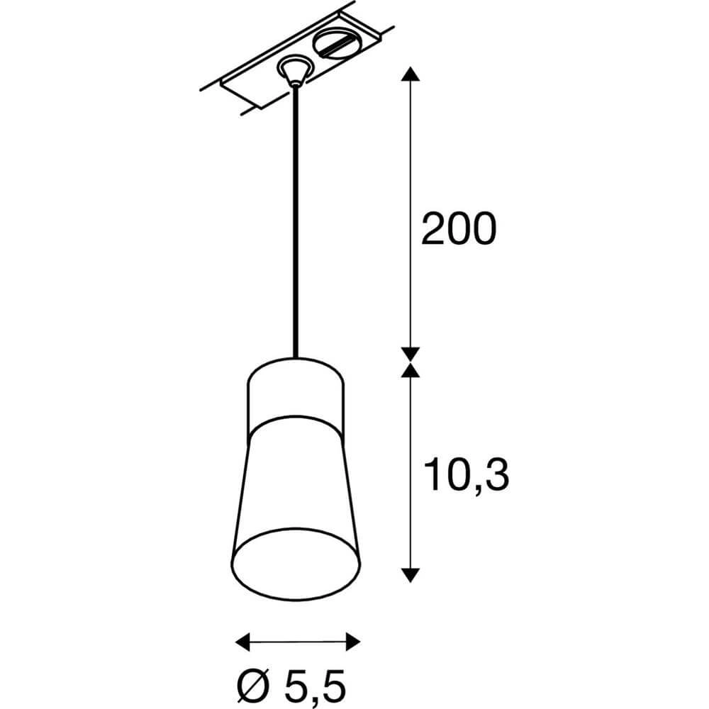 Shuttle für die Schiene Puri 2.0 Cone Weiß 1-phasig SLV 4024163294669