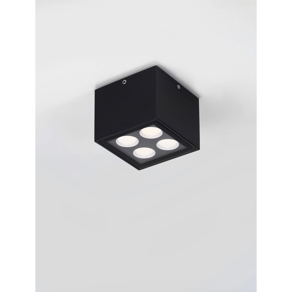 Deckenlampe Jax quadratisch 8cm anthrazit