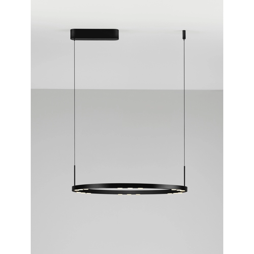 Schlanke Pendelleuchte Lunette schwarz Ø 660cm Lyora 5212017465191