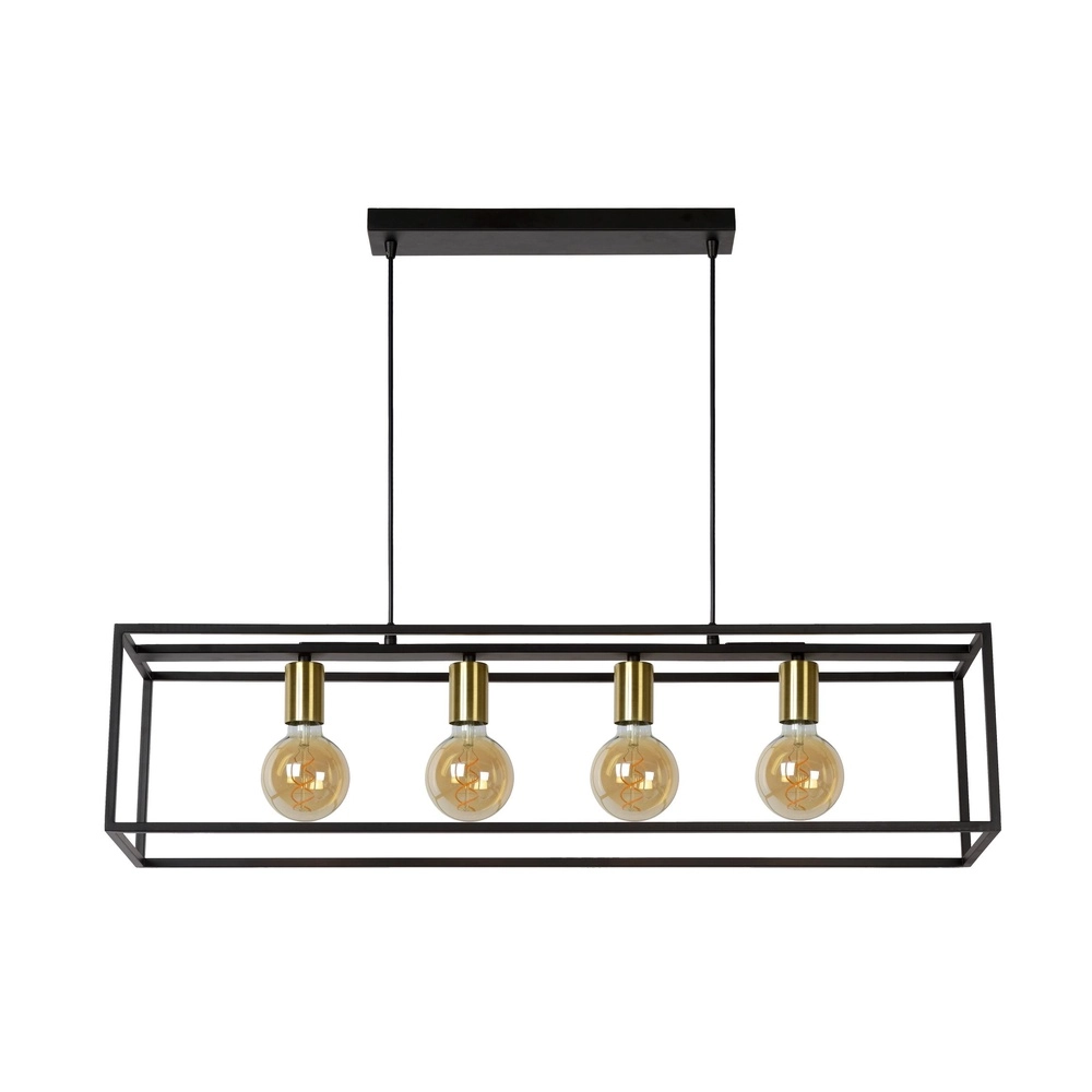 Pendellampe Ruben 4-Licht Schwarz