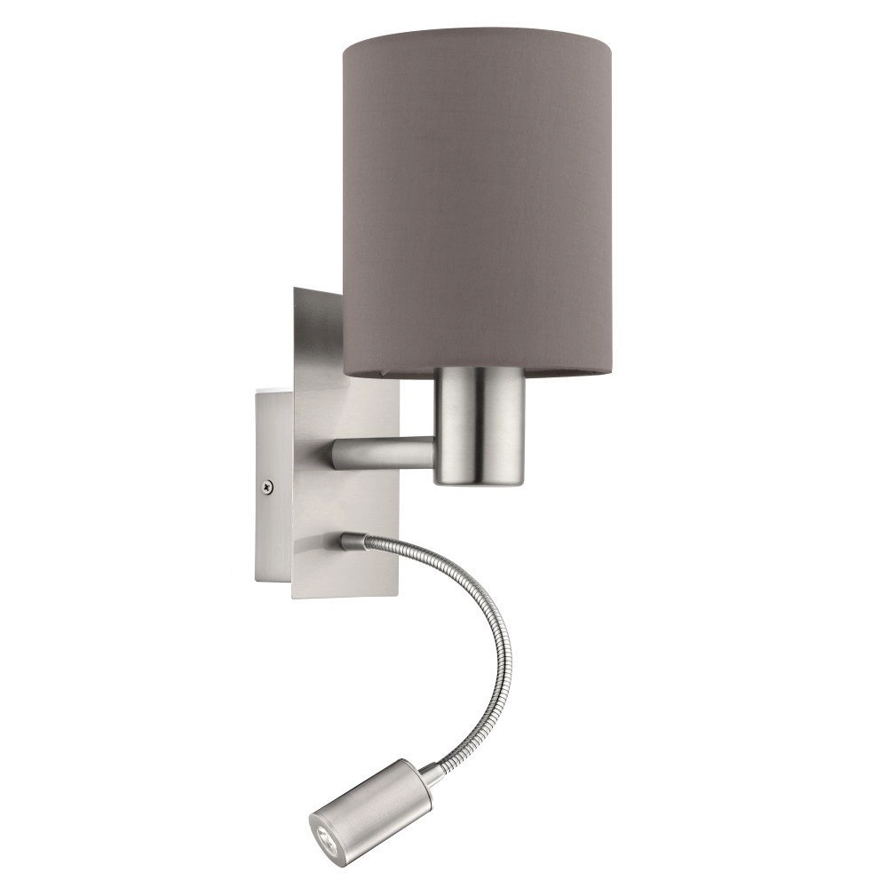 Wandlampe Pasteri braunes Dach mit Lesenlicht