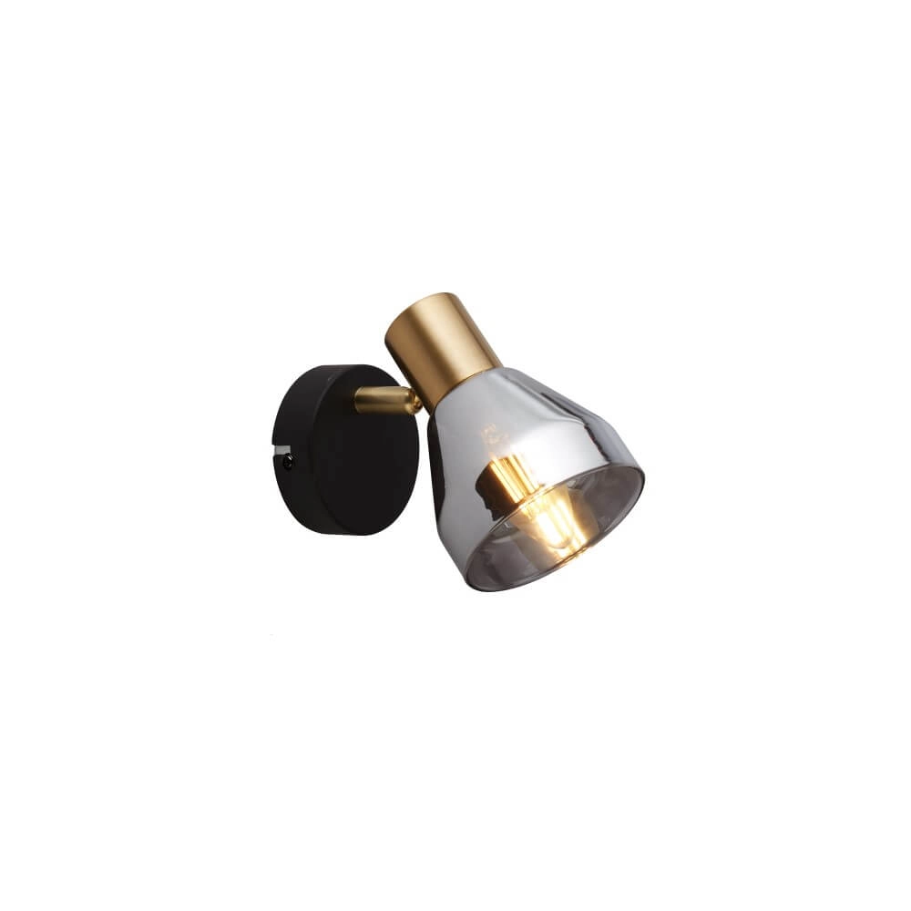 Wandlampe Westminster schwarz mit gold Searchlight 5053423227887