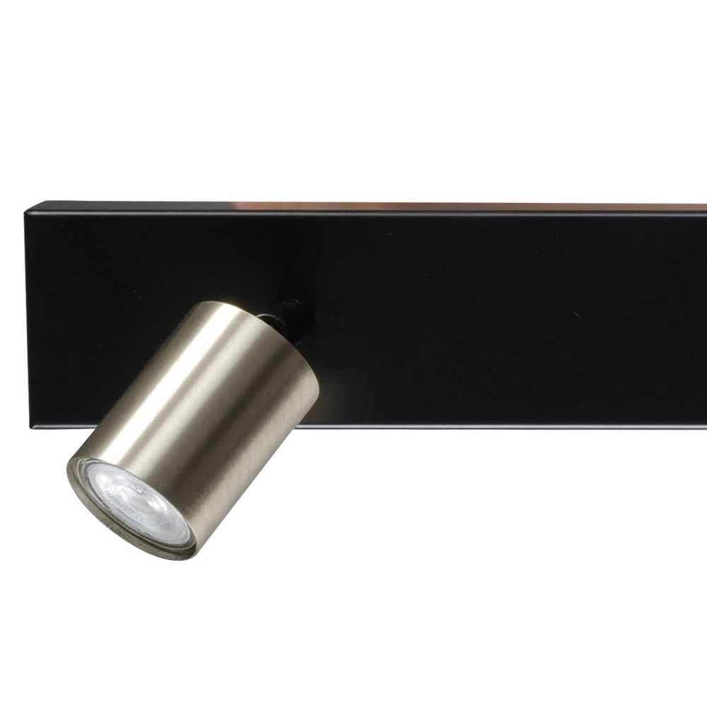 Schwarze Deckenlampe Bounce mit 4 Nickelflecken Masterlight 8718121219950