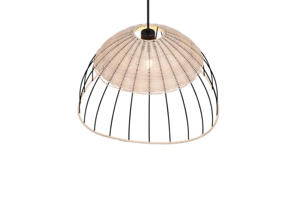 Rattan Pendelleuchte Sandrine Ø 48cm Trio 4017807637656