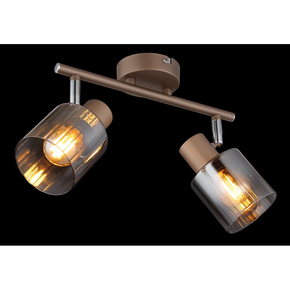 Deckenlampe Walton 2-helles Kaffeebraun Globo 9007371592173