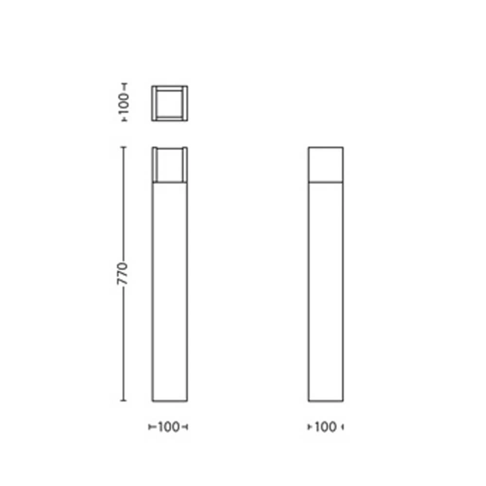 Laterne Arbour Anthrazit - 77cm Philips 8719514490260
