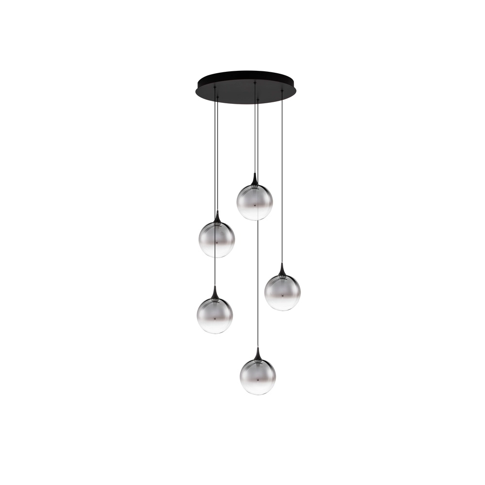 Pendelleuchte Orenda rundes 5-flammiges Rauchglas Lyora 5212017477644