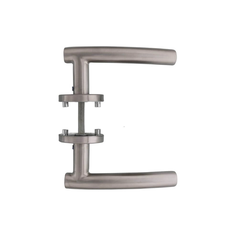 Türklinke Gebogen Rosette mit Grat Edelstahl Intersteel 8714186129838