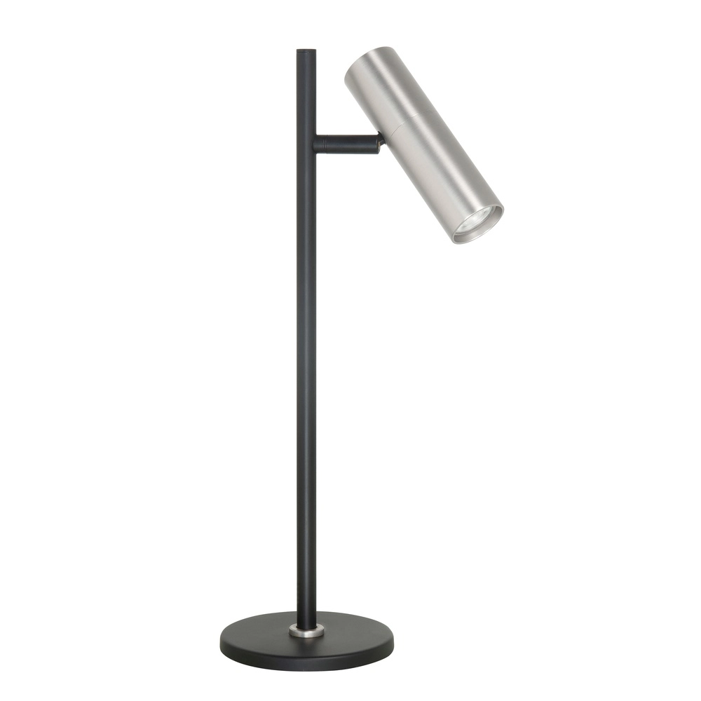 Tischlampe Trend schwarz mit Nickel