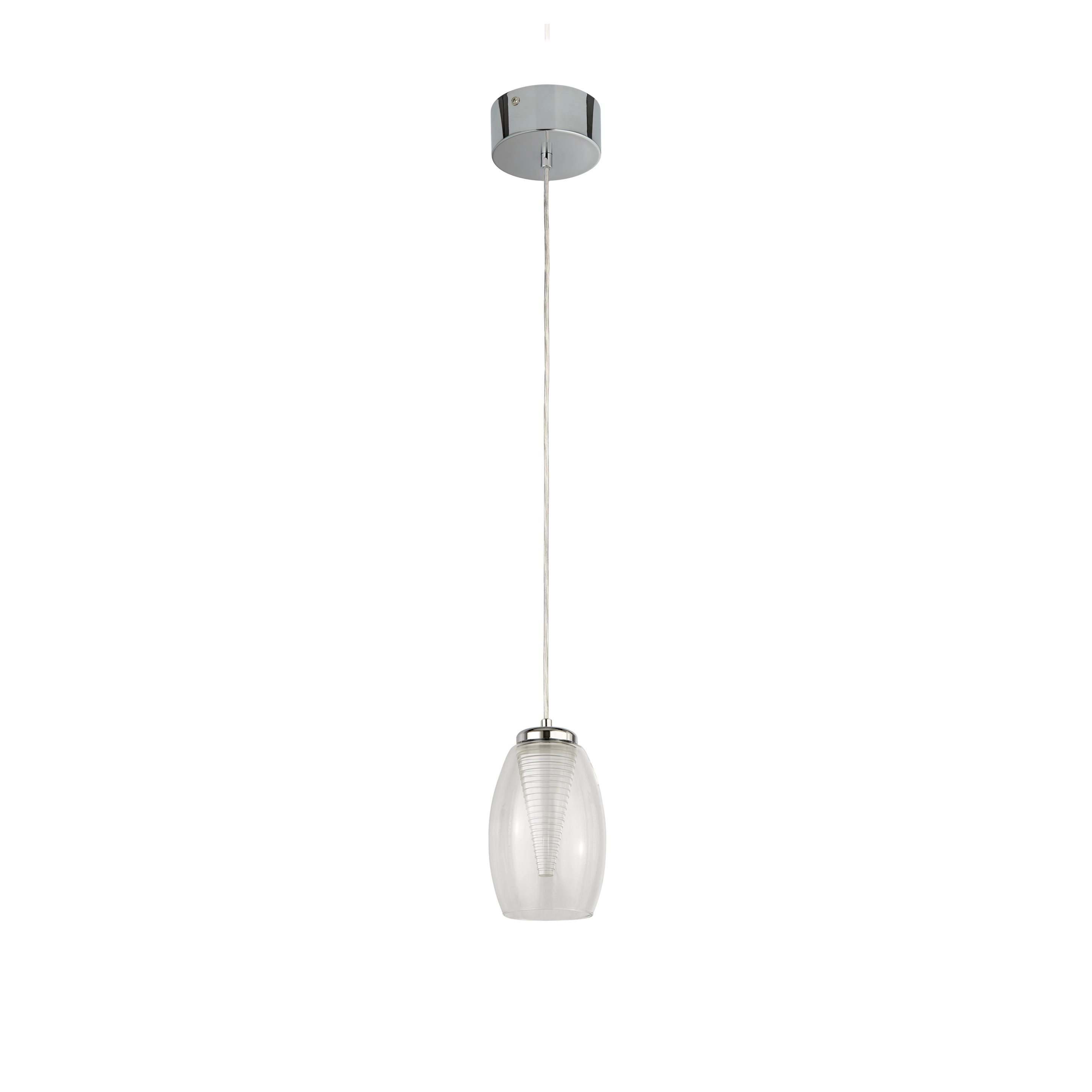 Hängelampe Cyclone Chrom mit klarem Glas Searchlight 5053423174495
