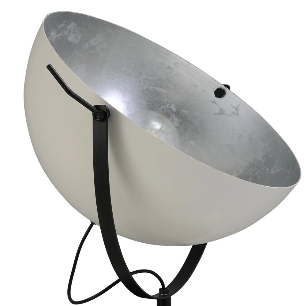 Tischlampe Industria Uplighter 50 cm weiß mit altem silber Masterlight 8718121236896