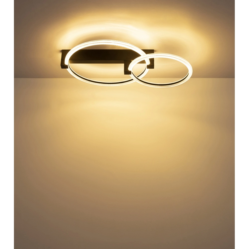 Schwarze Deckenlampe Fletcher Konstruktion Globo 9007371589289