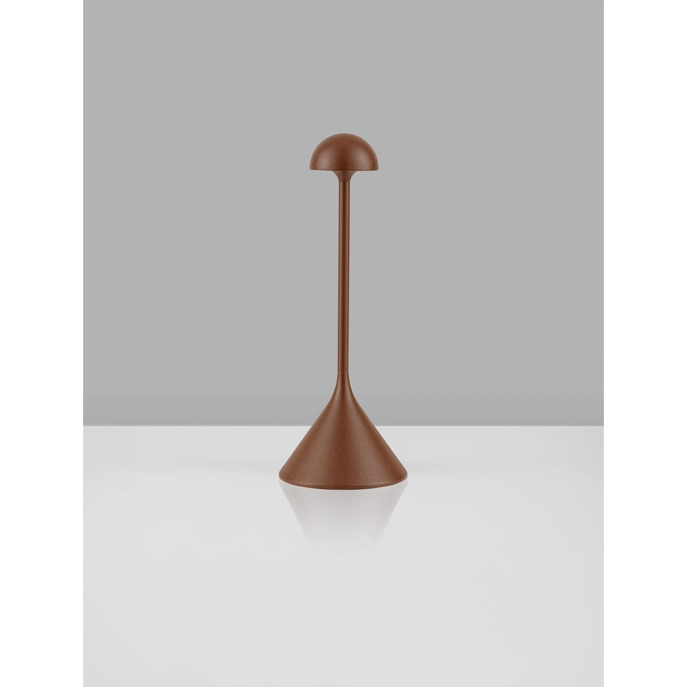 Tischlampe Dalt rostbraun wiederaufladbar mit USB Lyora 5212017477040