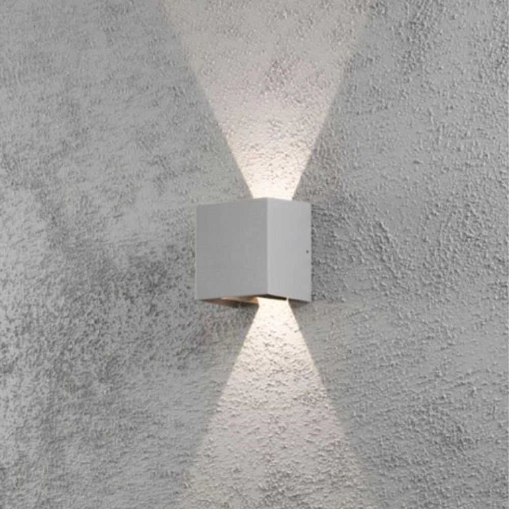 LED-Außenleuchte Cremona Up - Down 2x3W - 3000K 13,5cm mattsilber KonstSmide 7318307959314