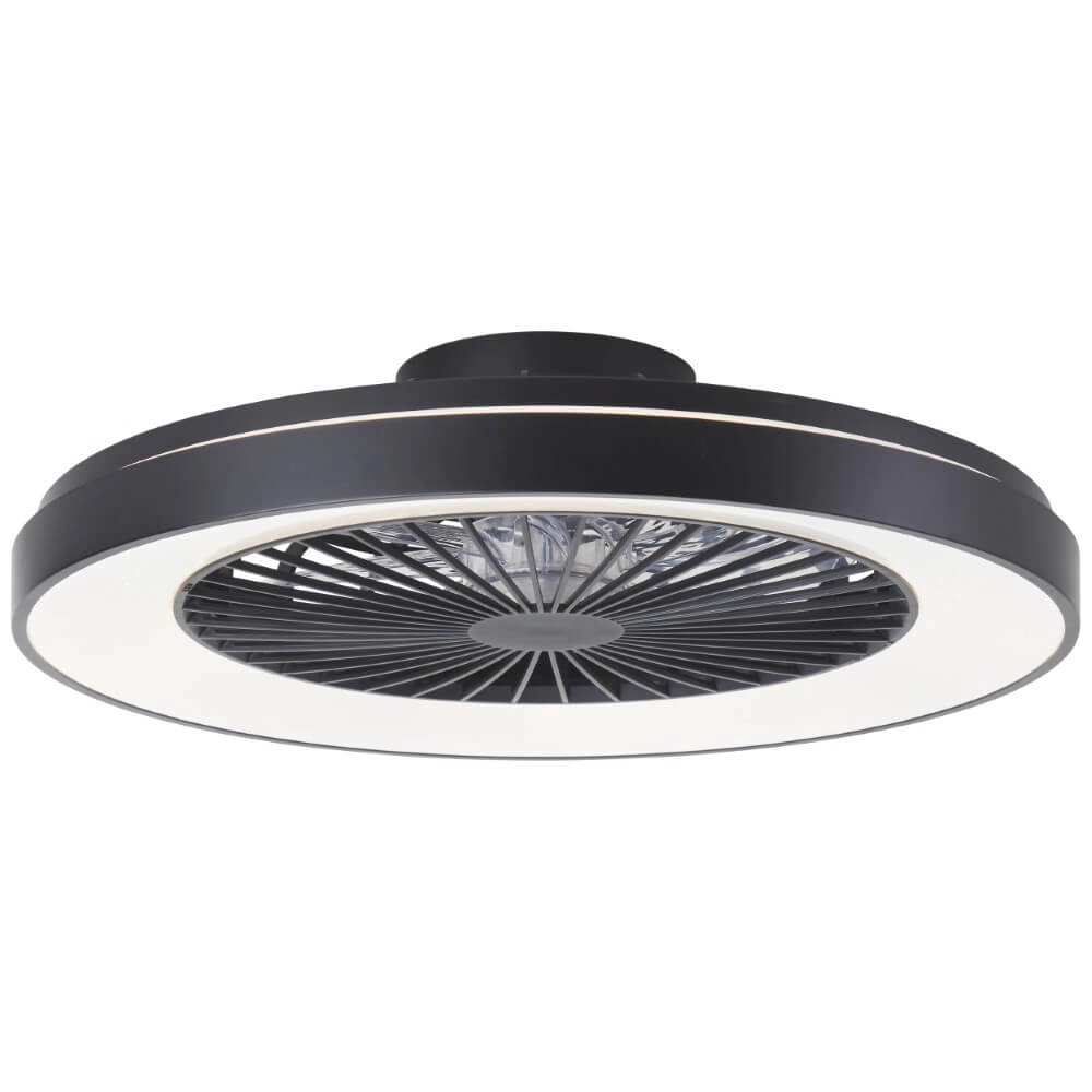 Schwarzer Deckenventilator Mazzaro mit RGB-Lampe - 58cm Brilliant 4004353441202