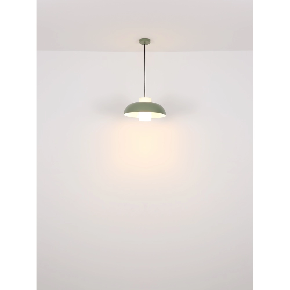 Moderne Pendellampe Lowe grün Ø 38 cm Globo 9007371515165