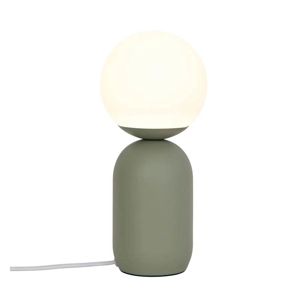 Tischlampe Notti Grün mit Weiß