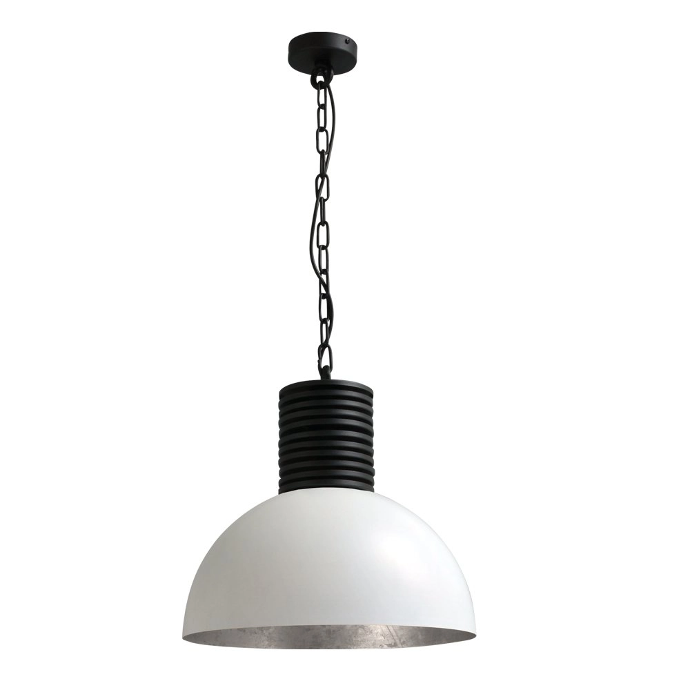 Pendelleuchte Industria 40 cm weiß mit altem silber Masterlight 8718121180427