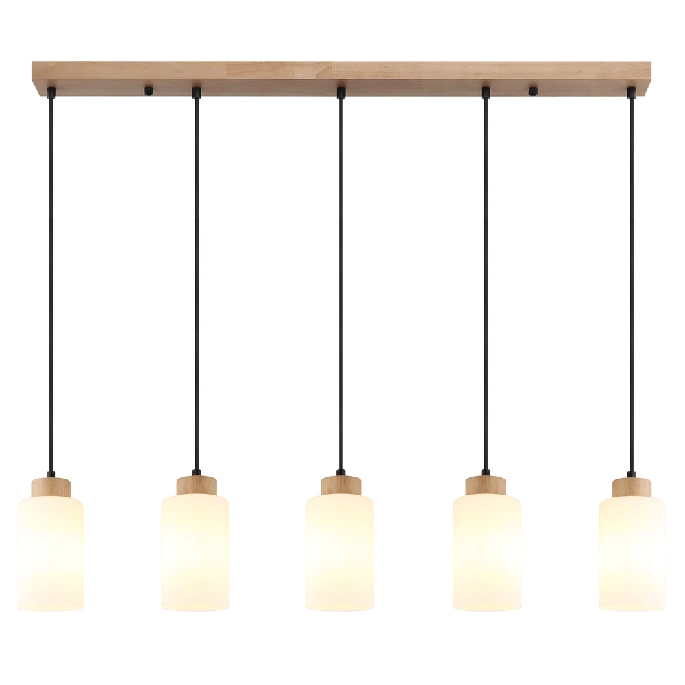 Pendellampe Rowena 5-Licht Holz Globo 9007371583249