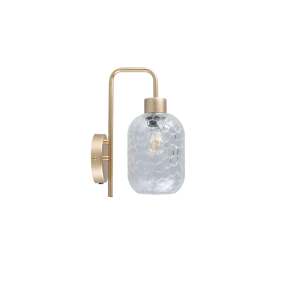 Wandlampe Emelie Gold mit Rauchglas Trio 4017807702583
