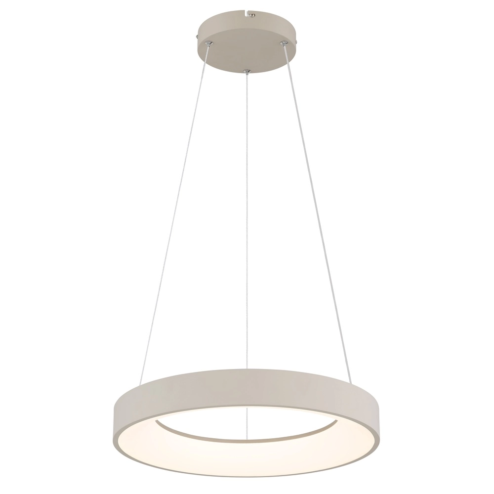 Moderne Pendelleuchte Gallegos sandbraun Ø 50cm
