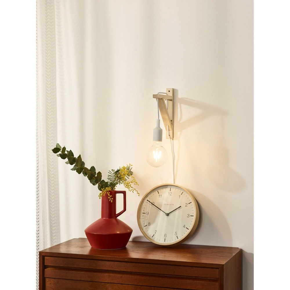 Holzwandlampe Fix mit weißer Schnur Lucide 5411212082831