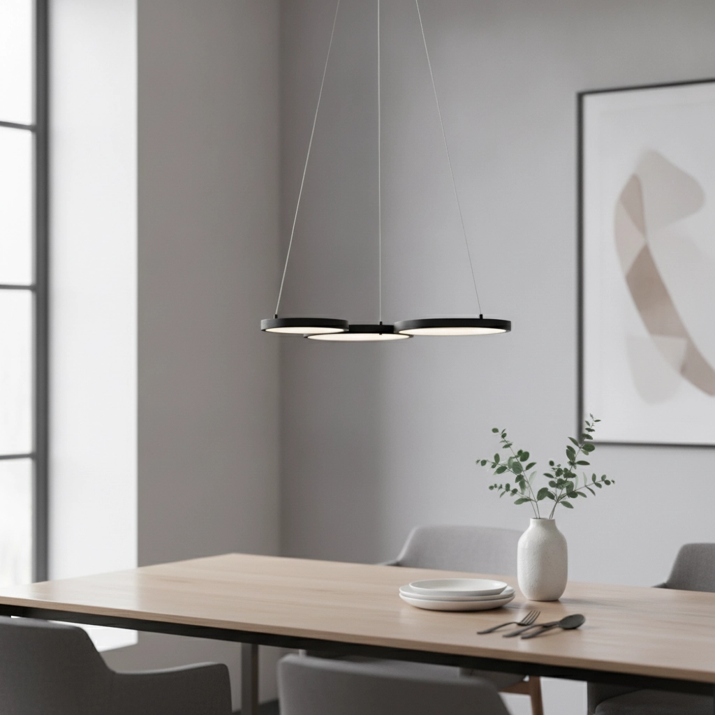Moderne Pendelleuchte Magnus schwarz 55cm