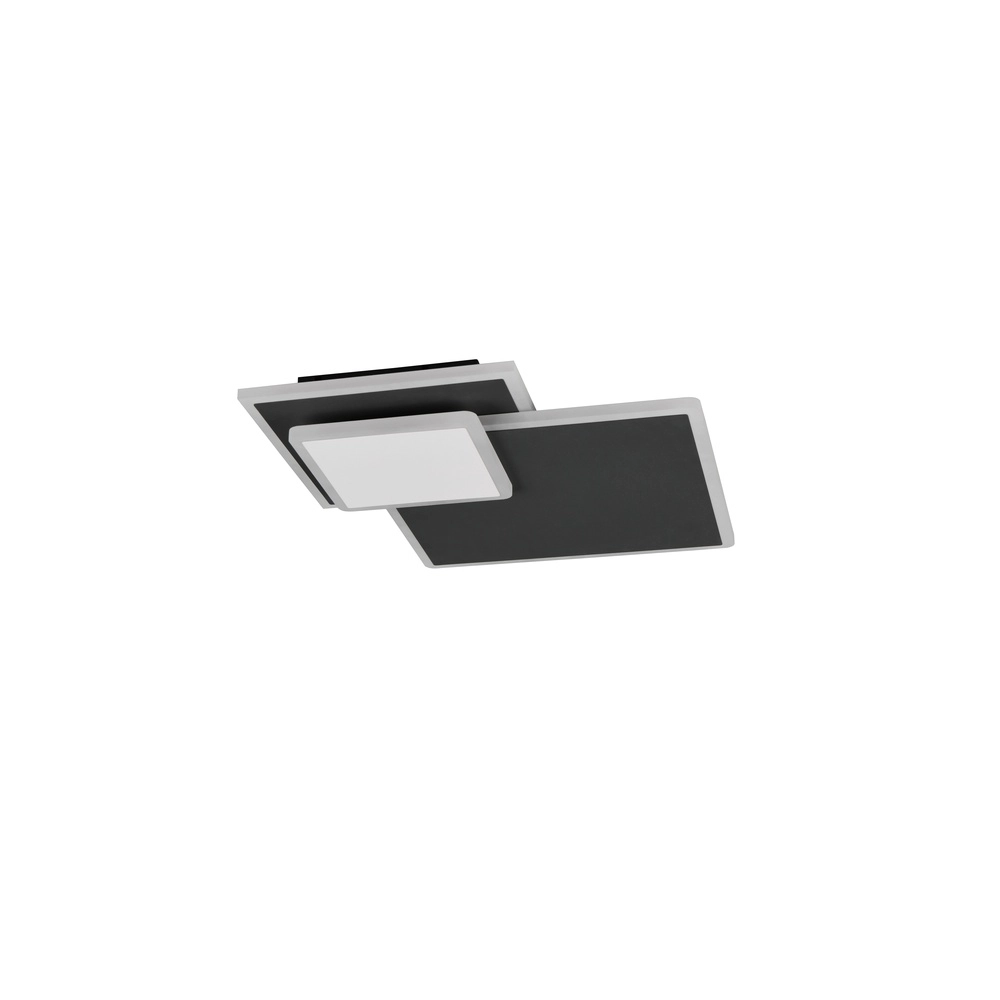 Quadratische Deckenlampe Serea Schwarz Trio 4017807703795