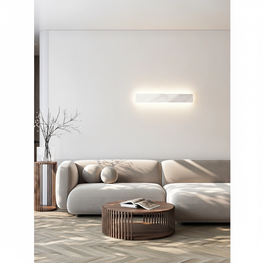 Elegante Wandlampe Alyssa Weißer Marmor
