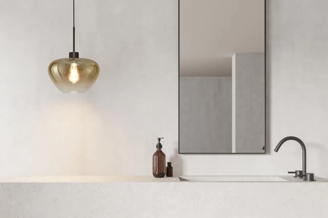 Pendelleuchte Genua schwarz mit Goldglas Ø 29cm Masterlight 8718121356891