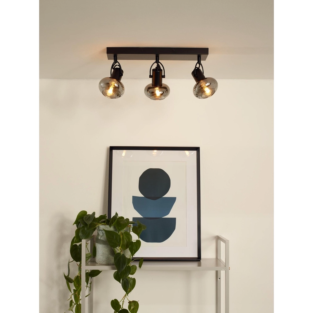 Deckenlampe Madee 3-Licht Schwarz Lucide 5411212176790