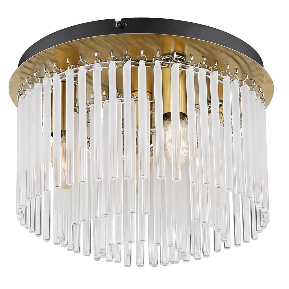 Goldene Deckenleuchte Gorley mit Glas Ø 32cm Globo 9007371455805